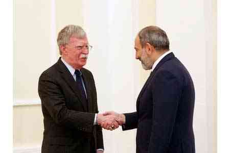 Nikol Pashinyan and John Bolton discussed the possibilities of intensifying Armenian-American cooperation