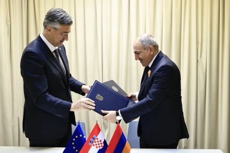 Армения и Хорватия подписали совместную декларацию о стратегическом диалоге